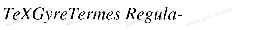 TeXGyreTermes Regula字体转换